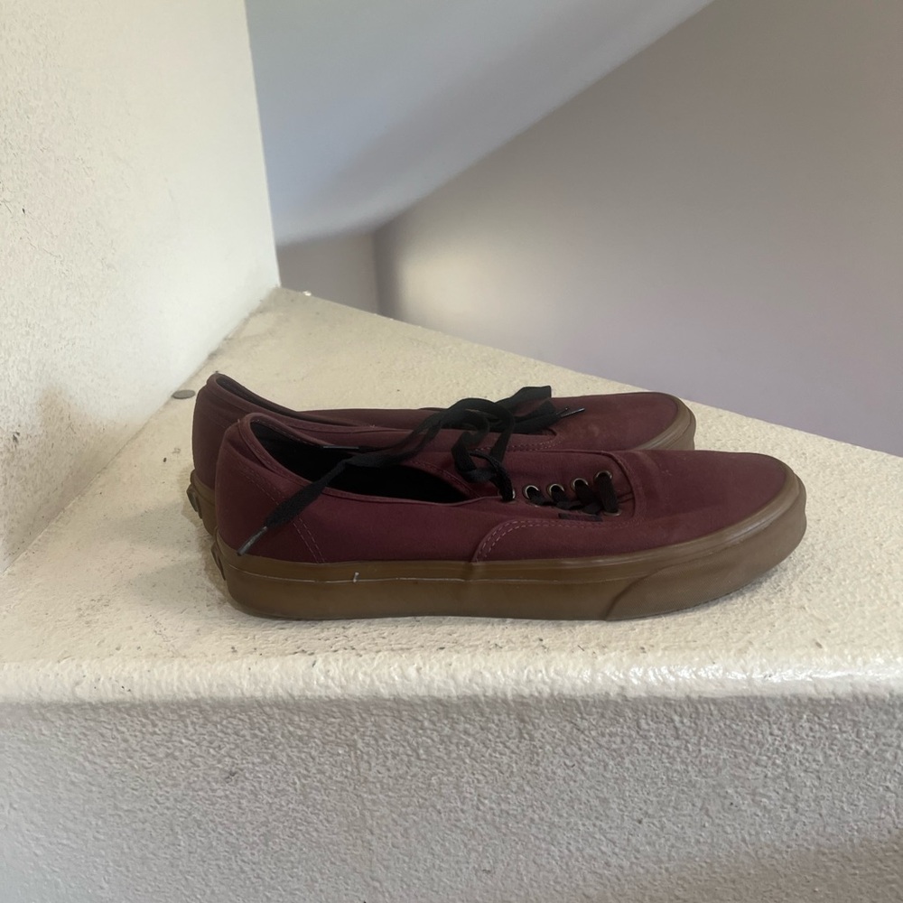 Vans Authentic Catawba Grape Maroon Purple Canvas Gum Sole Shoes Men's Size 12
